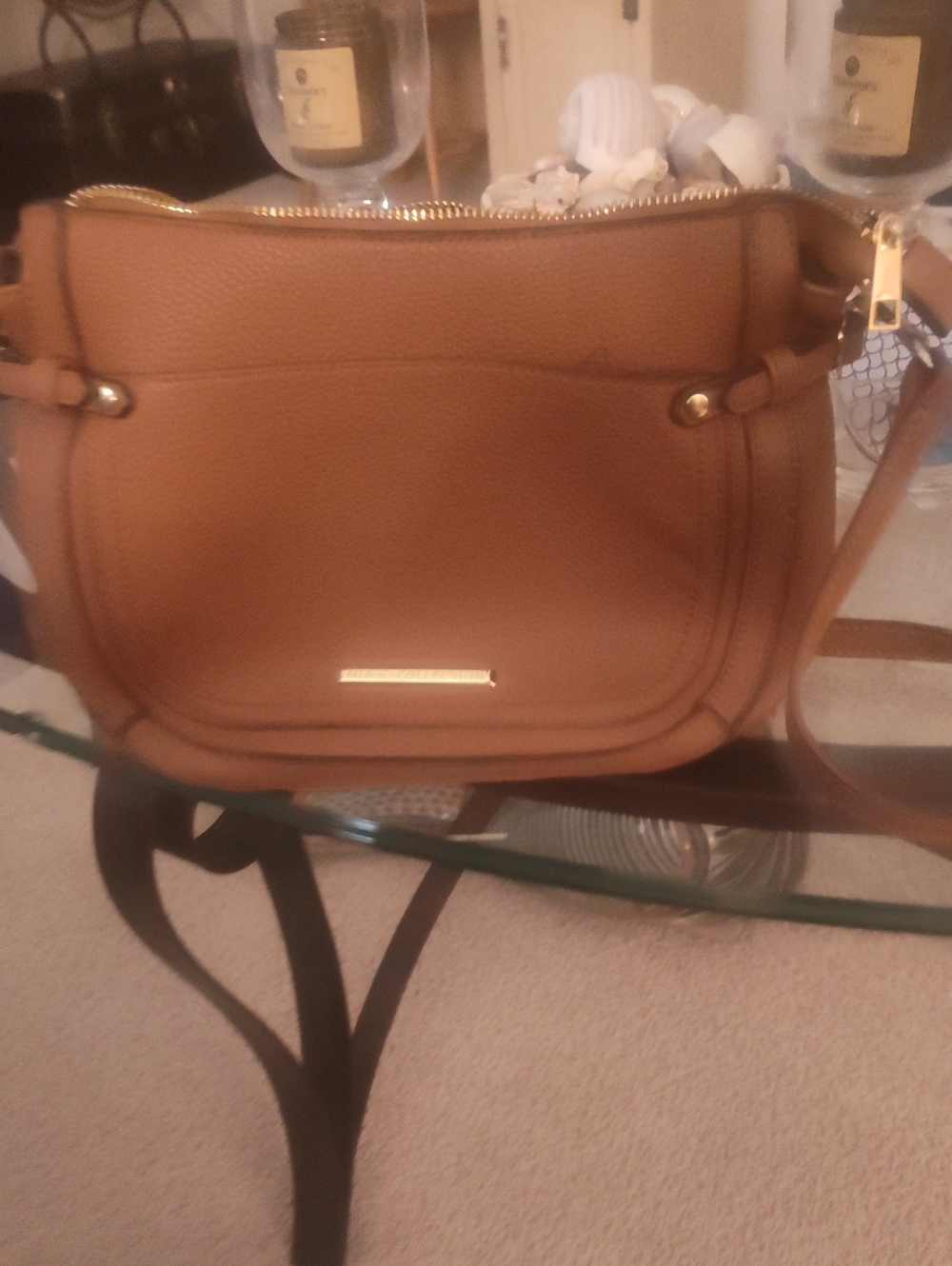 Mia 15K Collection Brown Crossbody Bag
